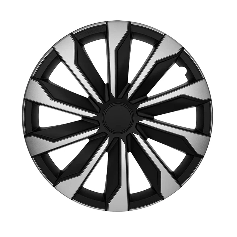 AutoStyle Set wheel covers Typhoon 15-inch silver/black