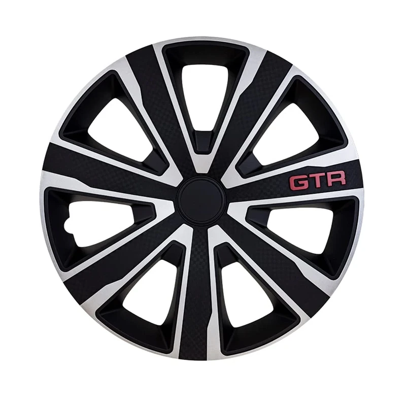 AUTO-STYLE Set J-Tec wheel covers GTR Carbon 16-inch silver/black