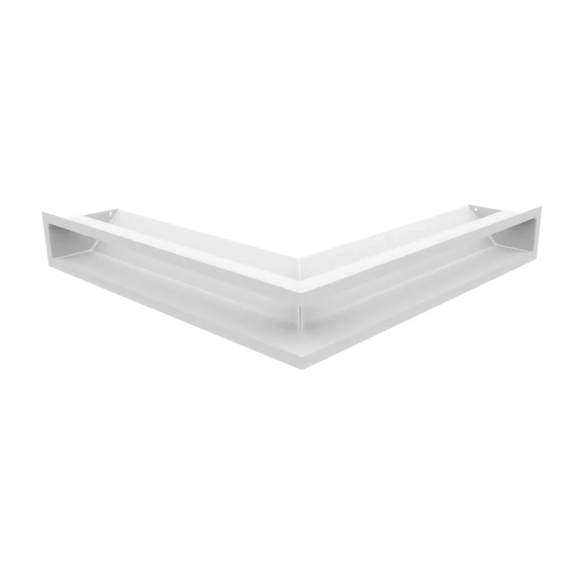 kratki LUFT/NS/90/45S/B Fireplaces, White, offenes Eckkamingitter