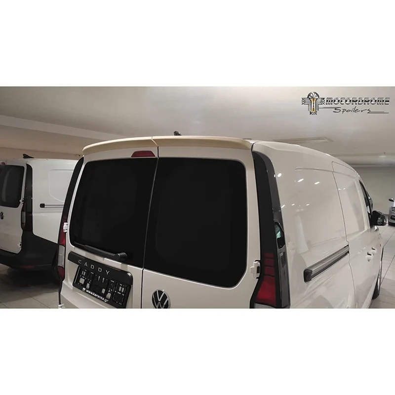 Motordrome Roof spoiler compatible with Volkswagen Caddy V Box/MPV 2020- (with 2 barn doors) (PU)