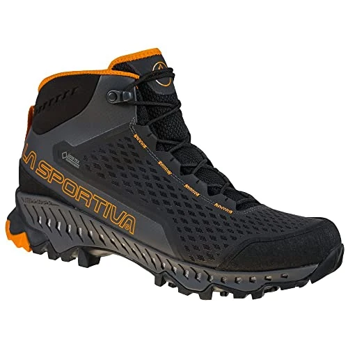 La Sportiva Stream GTX, Men's Hiking Boots, Carbon/Maple, 46 EU, Carbon Maple, 11.5 UK