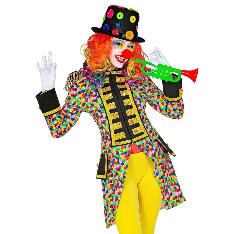 W WIDMANN MILANO Party Fashion - Costume Parade Tailcoat, Rainbow, CSD, Circus Director, Guard Uniform, Clown, Showgirl, Fancy Dress Costume
