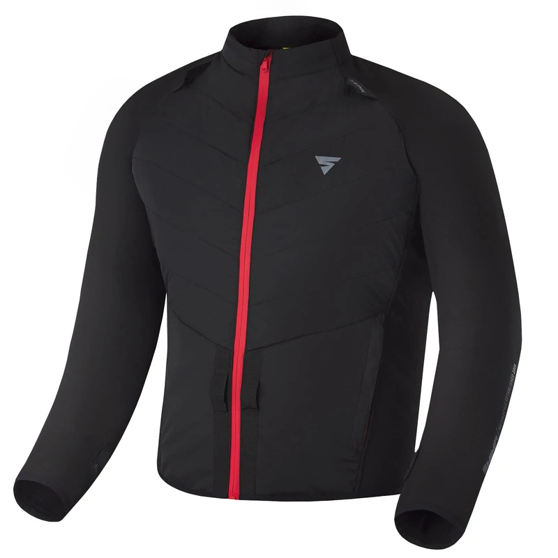 SHIMA WARMUP men's motorbike jacket - quilted jacket with insulation layer and windproof fabric on sleeves (Black, M) - Image 1