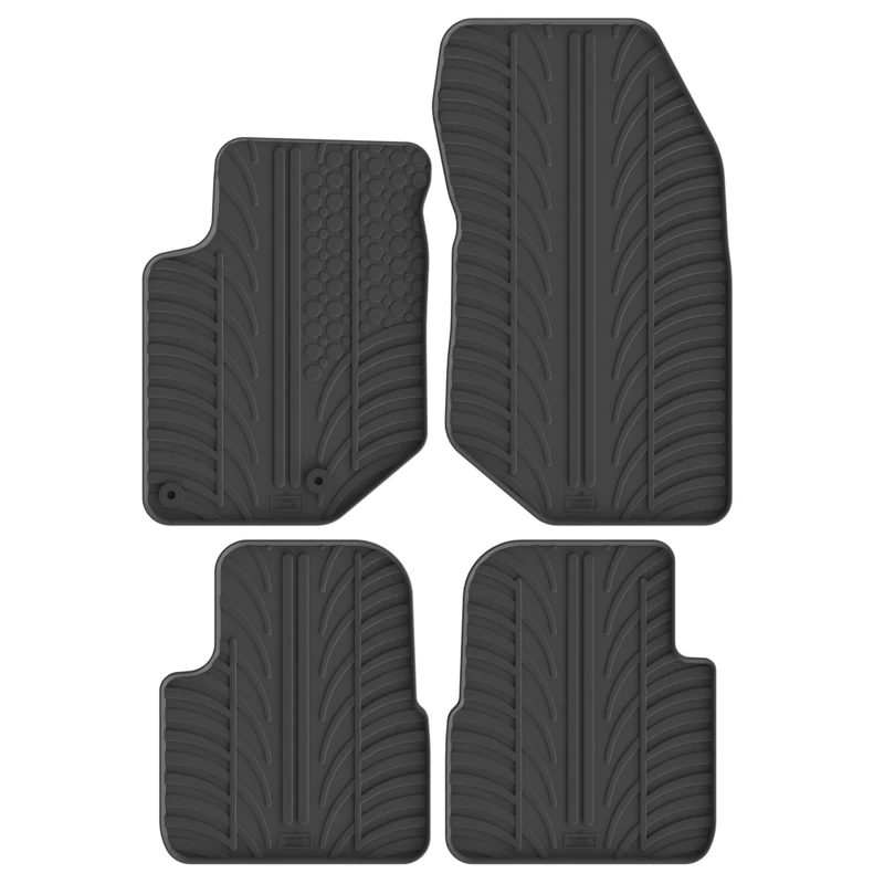 Gledring 0728 Set of Rubber Mats for Citroen III 5-Door 2020 - Excl. e-C4 (T Profile 4-Piece + Mounting Clips)