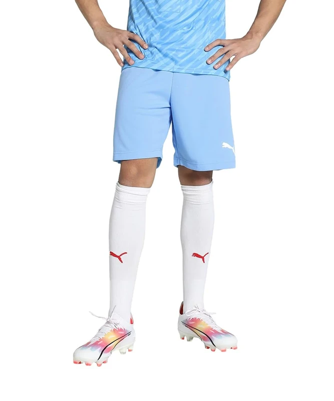 PUMA Football teamRISE Men's Shorts Light Blue White Size XL