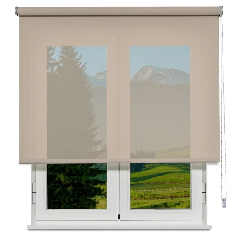VIEWTEX | Roller Blind Screen Opening 10% Linen Sand 150 x 250 cm | Made in Spain | Warranty 5 Years