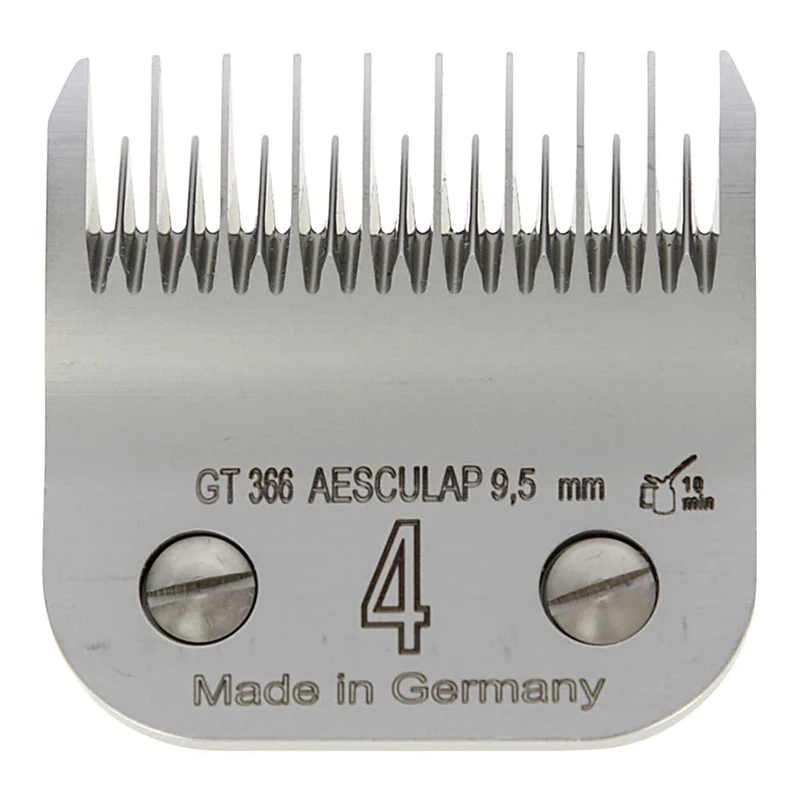Kerbl GT366 SnapOn Aesculap shaving heads, 4 shaving heads, 9.5 mm cutting length, 50 pieces