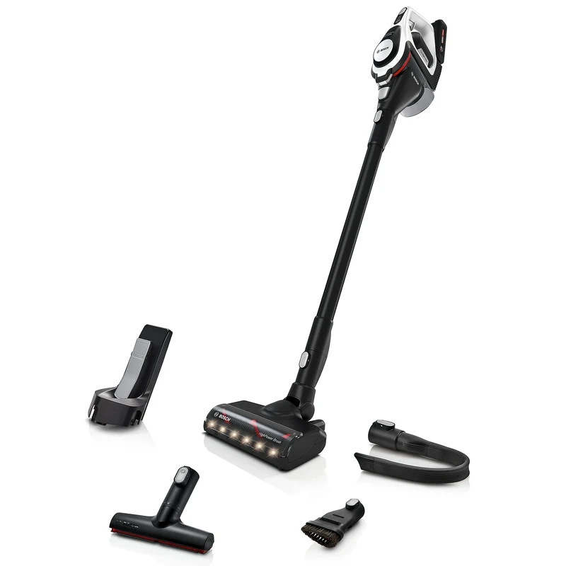 Bosch Household Appliances Unlimited Vacuum Cleaner Series 8 - Cordless Rechargeable Stick Vacuum Cleaner with Long Battery Life, 1 x 18V Power For All Interchangeable Battery and Ultra Fast Charger,