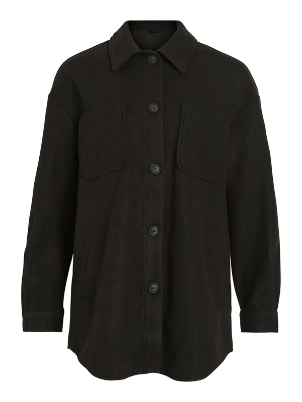 Vila Womens Sleeve Shirt Jacket Black 18 (2XL)