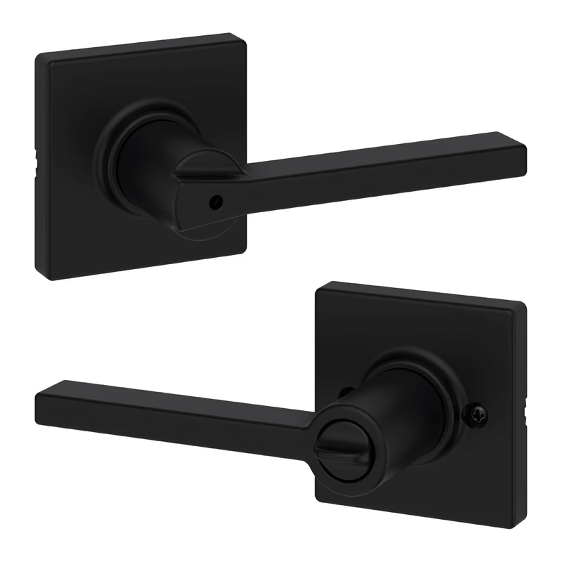 Kwikset 93002-031 Casey Privacy Lever, Matte Black