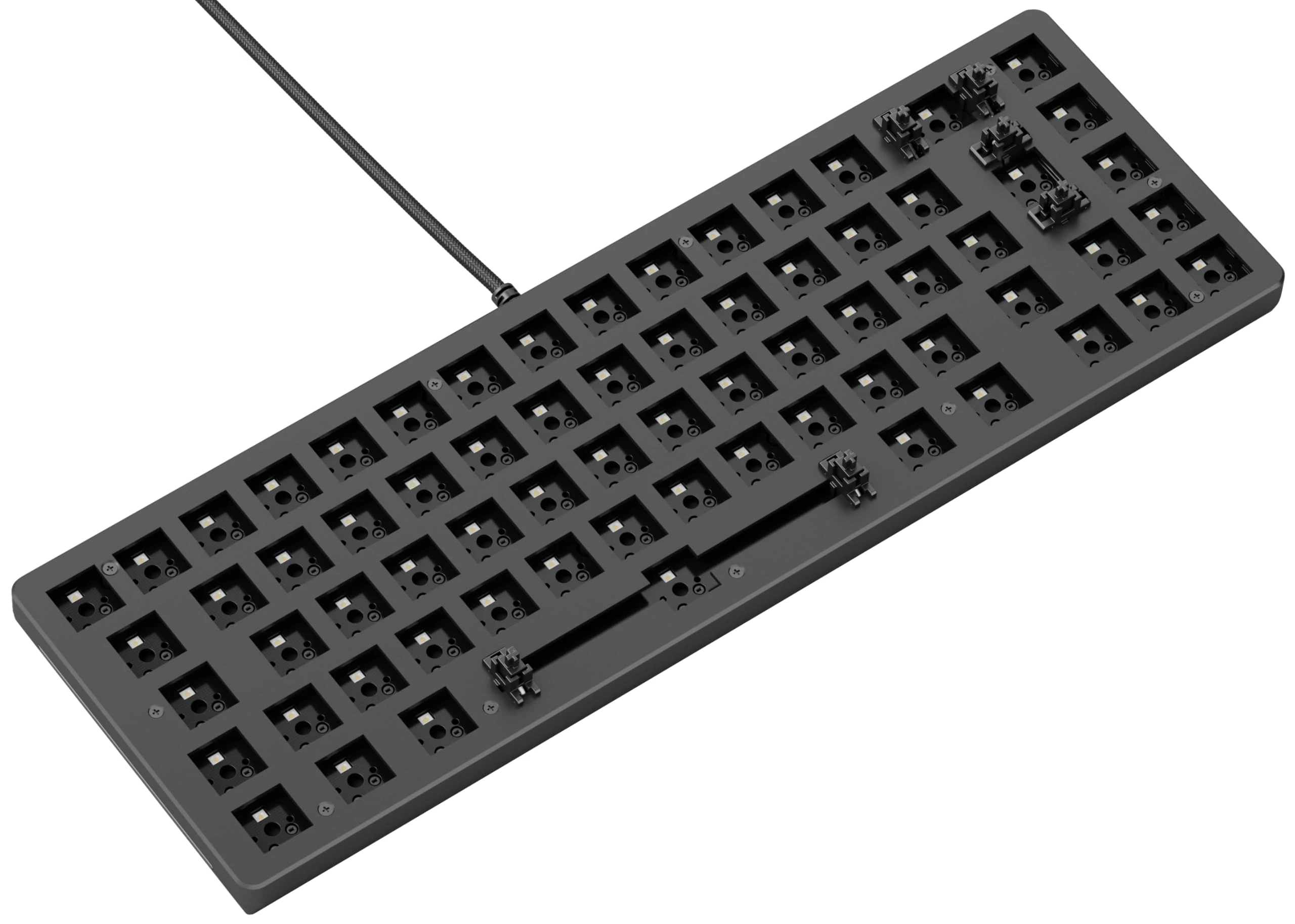 Glorious Gaming GMMK 2 Compact 65% Barebones (Frame Only) - Mechanical Gaming Keyboard Frame, Compact TKL Size (65%), Aluminium, Customisable, Per Key RGB, International/ISO/Layout - Black