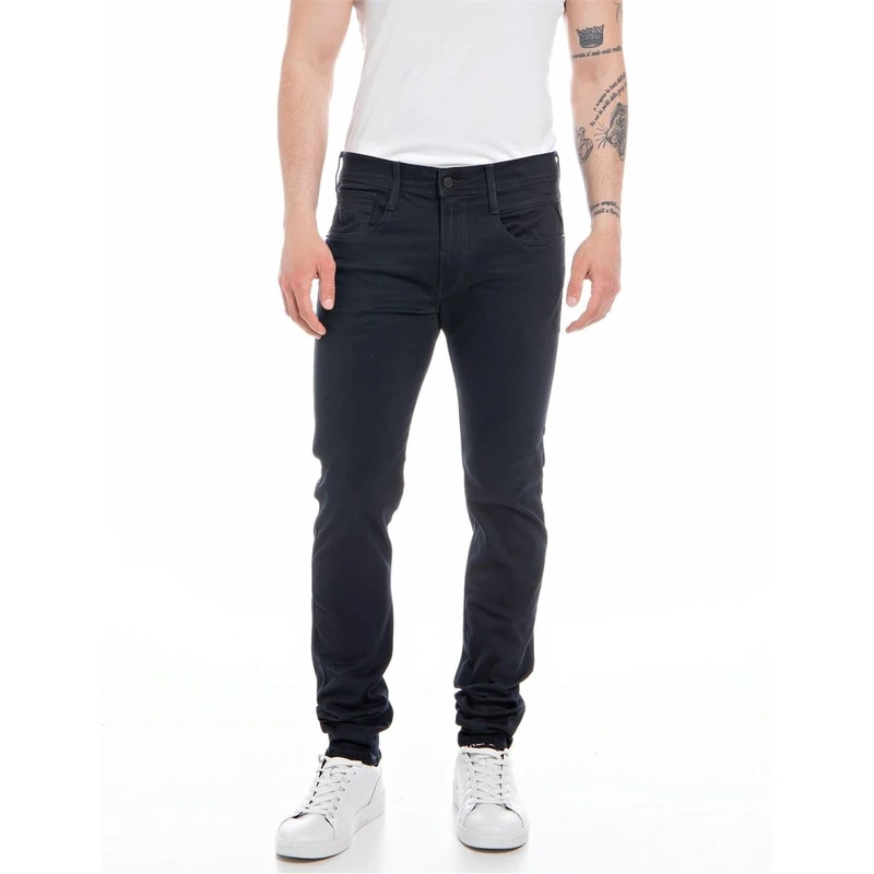 Replay Men's Anbass Hyperflex Re-Used Xlite Jeans, 7 Dark Blue, 40W / 36L - Image 1