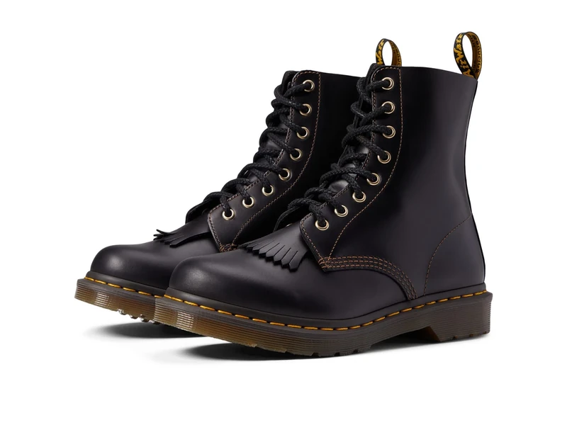 Dr. Martens Women's 8 Eye Combat Boot, Black Abruzzo Wp, 3 UK