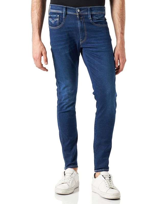 REPLAY Men's Bronny Jeans, 9 Medium Blue, 28W / 30L
