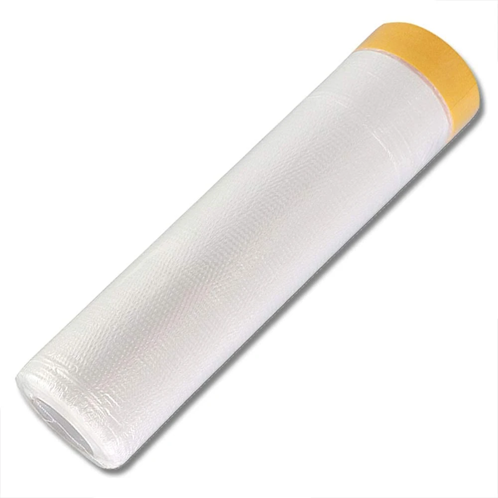 Sinzau Dust Sheet Roll for Furniture: Cover Surface 13.1 × 65.6 feet Painting Masking Film for House Renovate Spray Painting - for Floor Wall Cabinets Carpet Sofa Car
