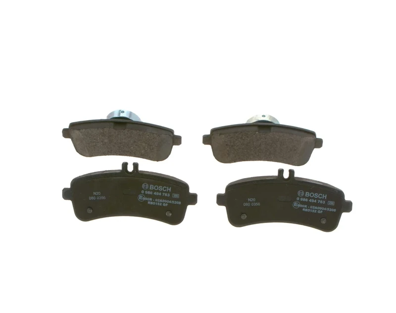 Bosch BP1937 - Brake Pads Car Rear Axle - Bosch Quality - Reduced Noise and Dust - ECE-R90 Certified - Copper-Free - 1 Set of 4 Pads