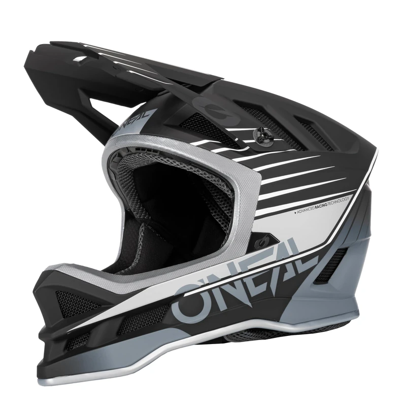O'NEAL | Mountain Bike Helmet | MTB Downhill | Dri-Lex® Lining, Ventilation Openings for Airflow, ABS Outer Shell | BLADE POLYACRYLITE HELMET Delta V.22 | Adult | Black Grey | Size XS