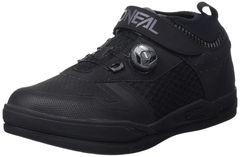 O'NEAL | Mountain Bike Shoes | MTB Downhill Freeride | Vegan | SPD Pedal Plate Compatible, Quick Lace System, Breathable | Session SPD V.22 Shoe | Adult | Black Grey | Size 38