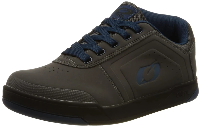 O'NEAL | Mountain Bike Shoes | MTB Downhill Freeride | Vegan | Balance Between Grip and Foot repositioning, Inner Joint Protection | Pinned Pro Flat Pedal V.22 Shoe | Adult | Grey Blue | Size 36