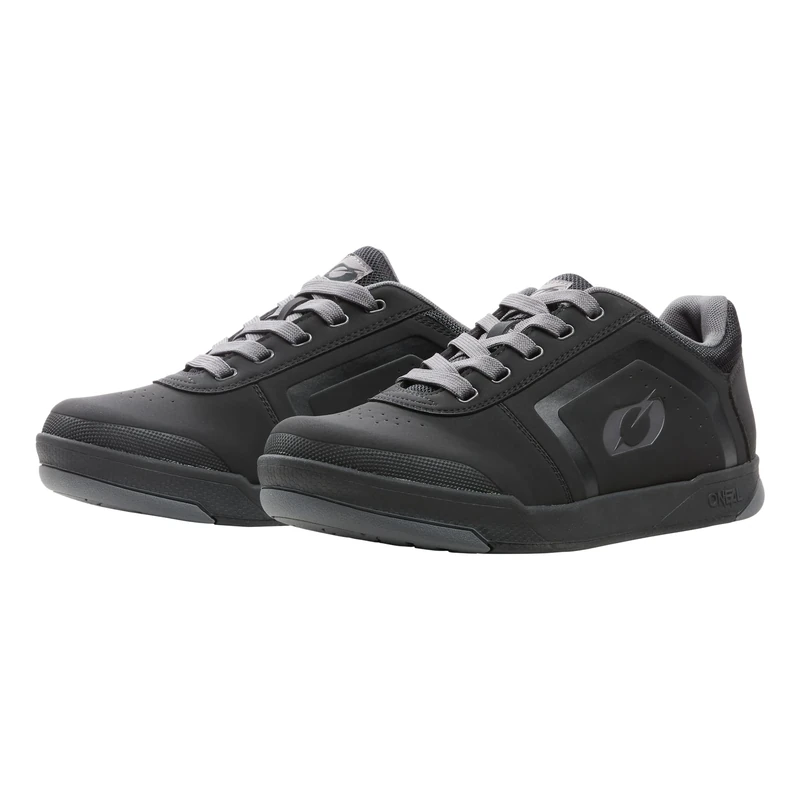 O'NEAL | Mountain Bike Shoes | MTB Downhill Freeride | Vegan | Balance Between Grip and Foot repositioning, Honeycomb Sole Structure | Pinned Flat Pedal V.22 Shoe | Adult | Black Grey | 41