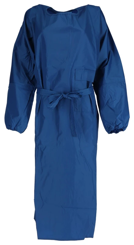 Kerbl Milking Apron Washing Apron Veterinary Apron with Sleeves, Navy, M L XL, blue, M 125 x 135 cm - Image 1