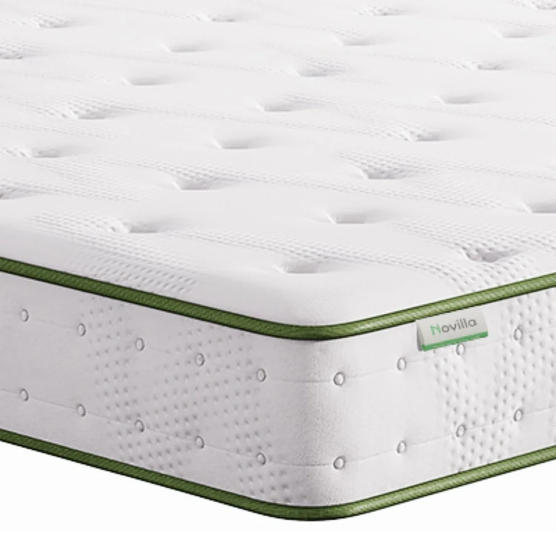 Novilla Gel Memory Foam Pocket Sprung Mattress, 7 Inch King Size Mattress Medium Firm, 5FT Hybrid Mattress with Skin-friendly Oeko-tex Fabric and Breathable CertiPUR-US Foam 150x200x18cm