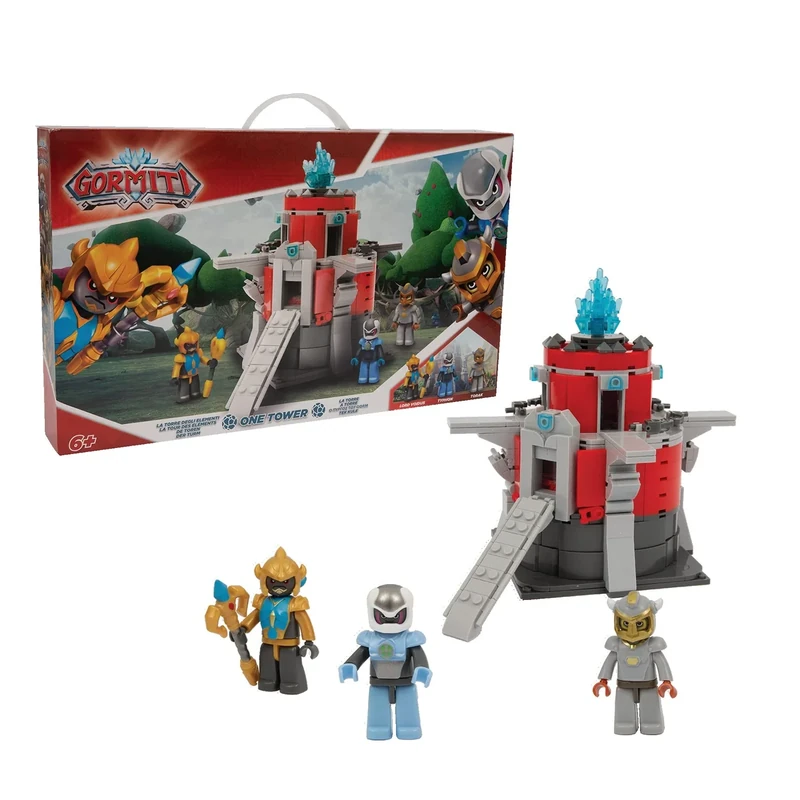GORMITI - Building Set Tower with Mini Figure Included, The Tower of the Elements, 280 Pieces, for Children from 4 Years, Giochi Preziosi