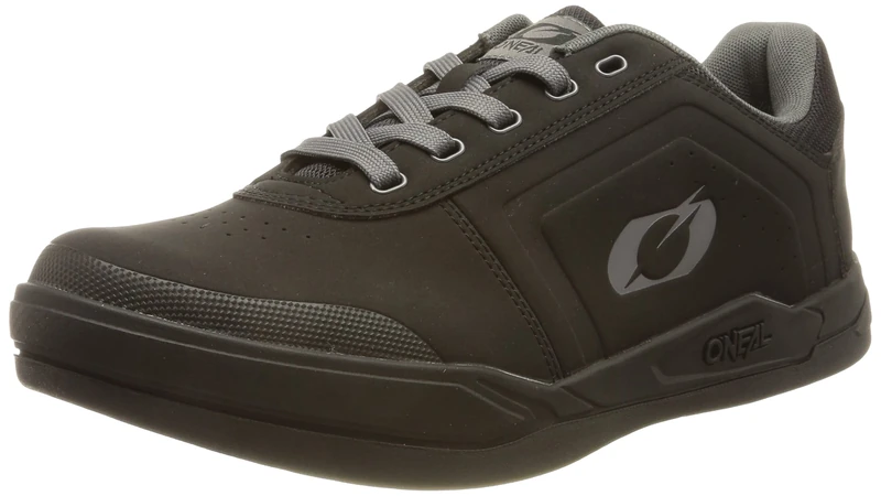 O'NEAL | Mountain Bike Shoes | MTB Downhill Freeride | Vegan | SPD Pedal Plate Compatible, Upper: Durable and Lightweight PU, Breathable | Pinned SPD V.22 Shoe | Adult | Black Grey | 38