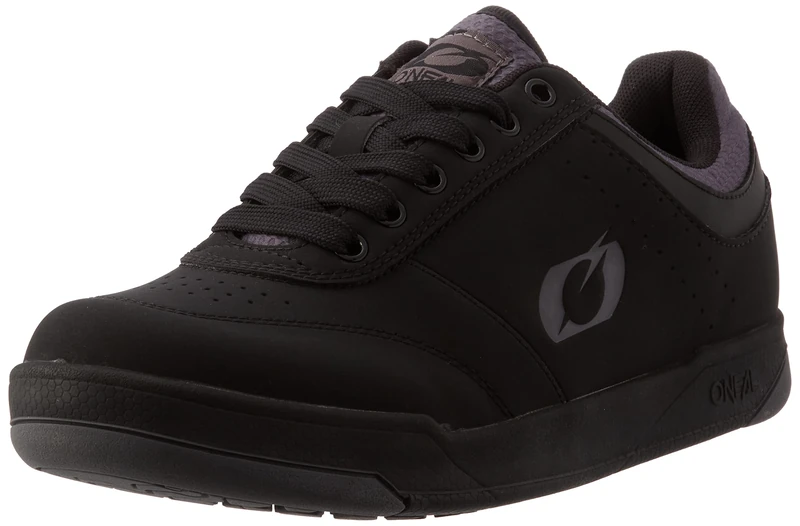 O'NEAL | Mountain Bike Shoes | MTB Downhill Freeride | Vegan | Ultimate Balance Between Grip and Foot Positioning, Breathable | Pumps Flat V.22 Shoe | Adult | Black Grey | Size 40