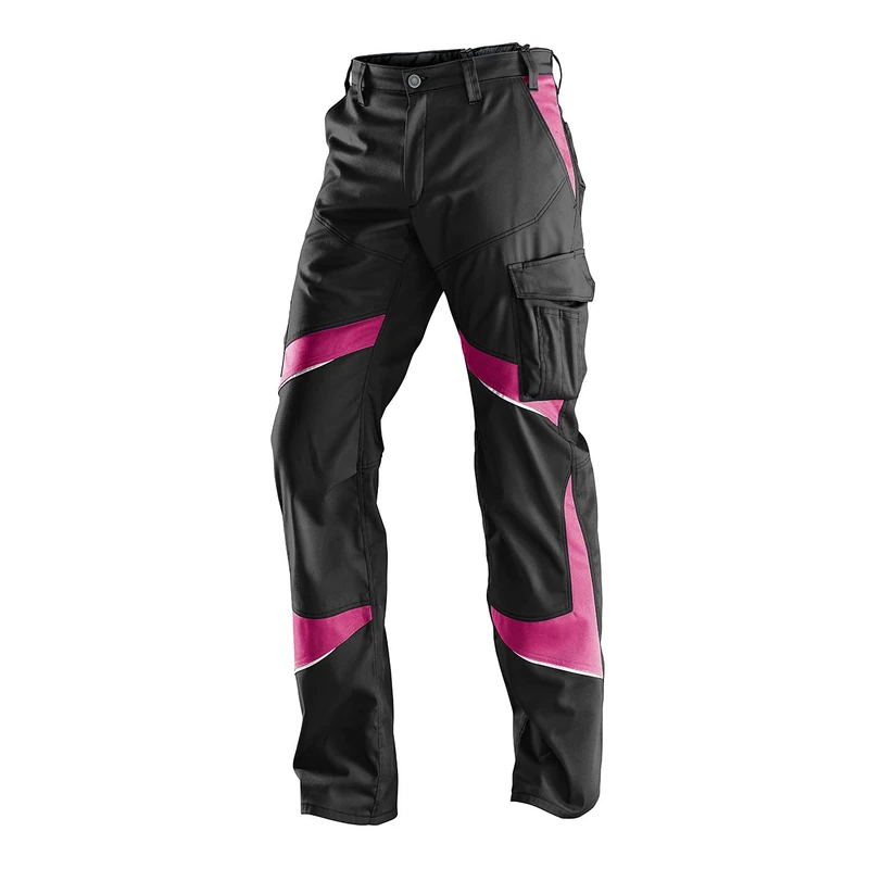 KÜBLER Workwear Women's Trouser, Black/Pink, 54
