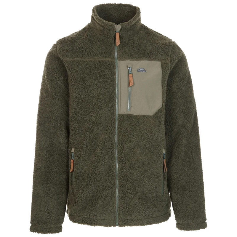 Trespass Mens Fleece Jacket Full Front Zip Sherpa Buck