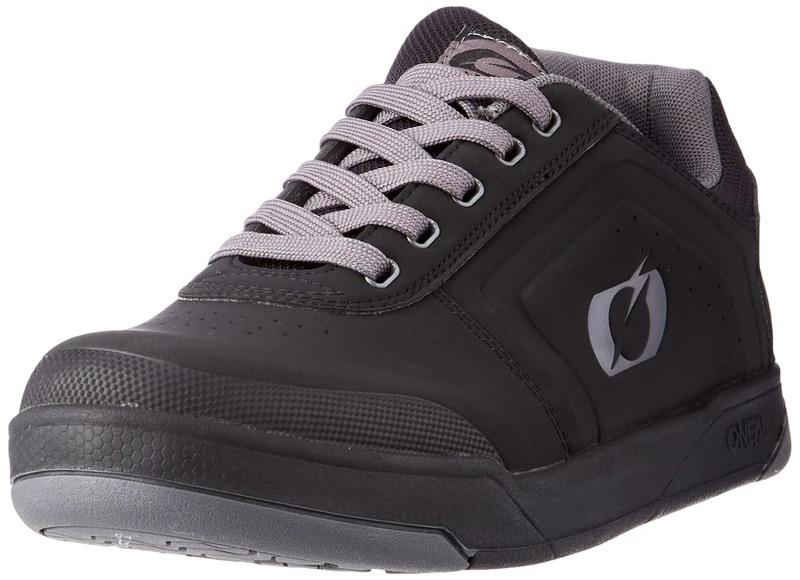 O'NEAL Unisex Pinned Pro Flat Pedal Shoe Mountain Biking, Noir Gris, 10 UK