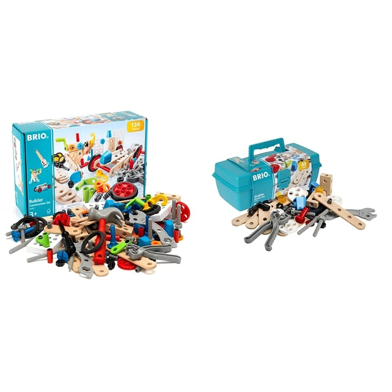 BRIO Builder - Construction Set - Learning, Building and Educational Toys for 3 Year Olds and Up & Builder - Construction Starter Set - Learning, Building and Educational Toys for 3 Year Olds and Up