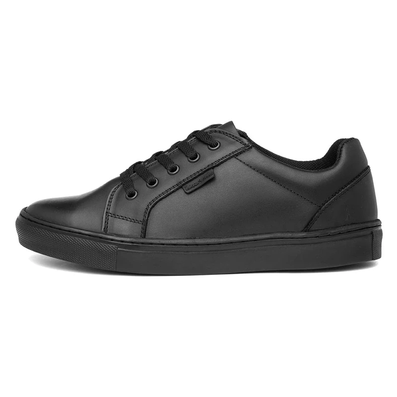 Hush Puppies Boys Sam Senior School Uniform Shoe, Black, 3 UK Child