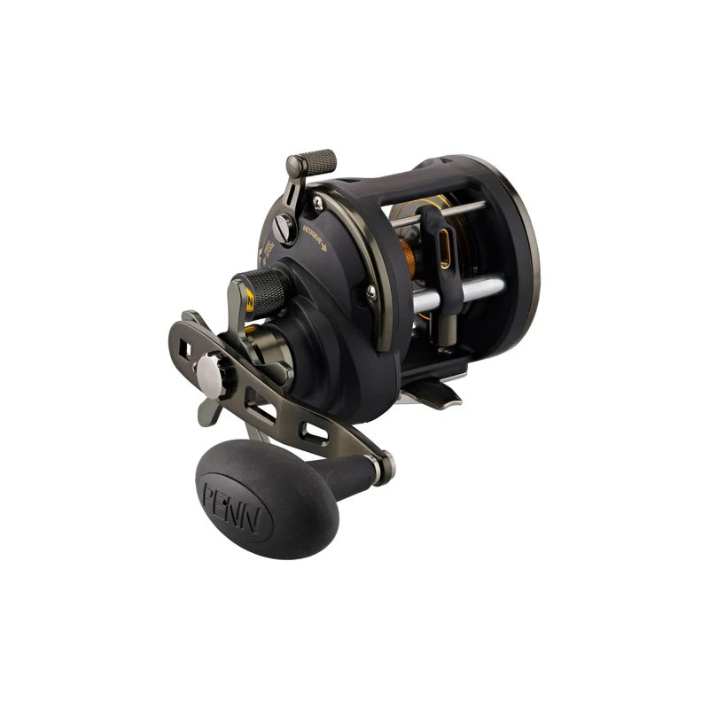 PENN Squall II Level Wind Fishing Reel, Conventional Reels, Saltwaater, Offshore Fishing, Unisex, Black Gold, 15, Star Drag