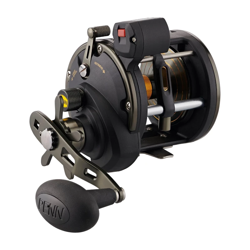 PENN Squall II Level Wind Conventional Fishing Reel,Black Gold, 30LWLC