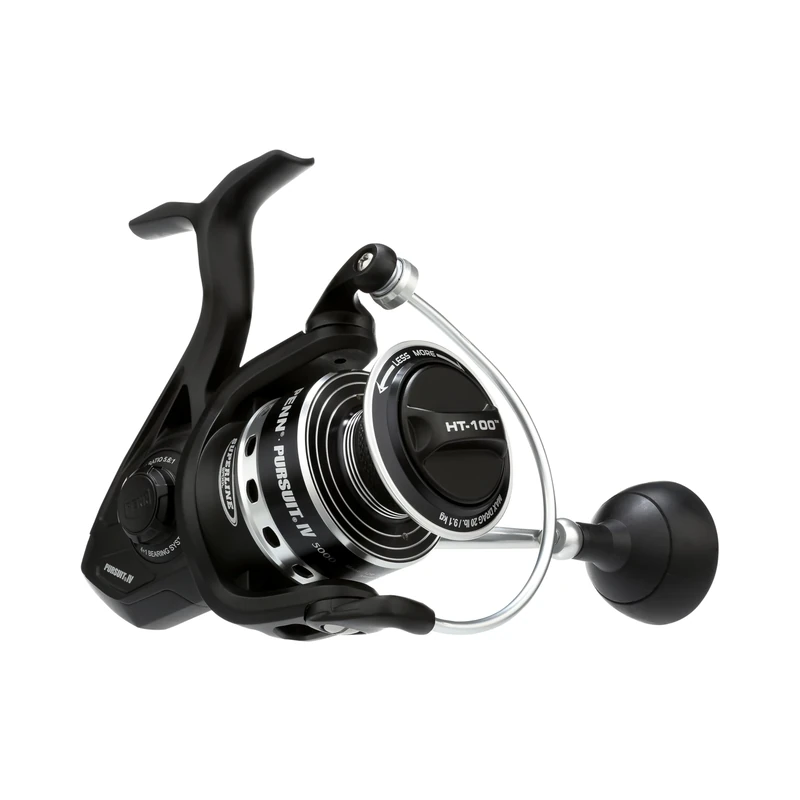 PENN Pursuit IV Spinning, Fishing Reel, Spinning Reels, Sea - Inshore Fishing, Spin Fishing, Jig, Lure Reel for All-Round Use, Boat, Kayak, Shore, Unisex, Black Silver, 5000