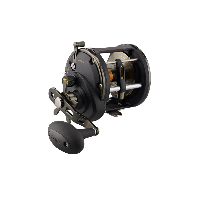 PENN Squall II Level Wind Fishing Reel, Conventional Reels, Saltwaater, Offshore Fishing, Unisex, Black Gold, 50, Star Drag