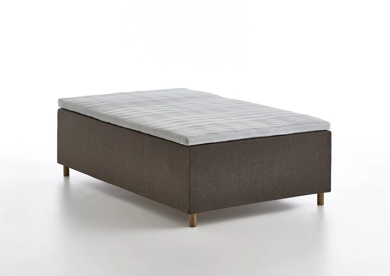Atlantic Home Collection Hana Box Bed with Pocket Sprung Mattress, Brown, 90 x 200 cm