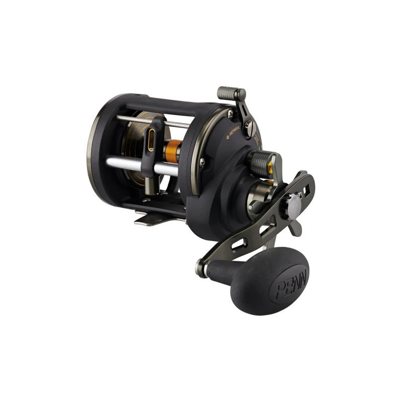 PENN Squall II Level Wind Fishing Reel, Conventional Reels, Saltwaater, Offshore Fishing, Unisex, Black Gold, 20, Star Drag