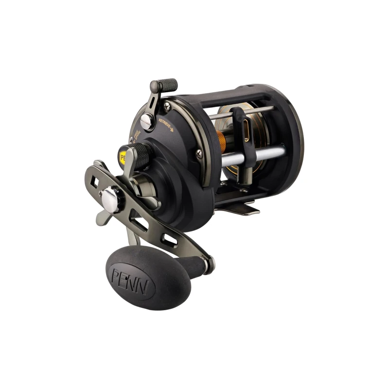 PENN Squall II Level Wind Fishing Reel, Conventional Reels, Saltwaater, Offshore Fishing, Unisex, Black Gold, 20, Star Drag