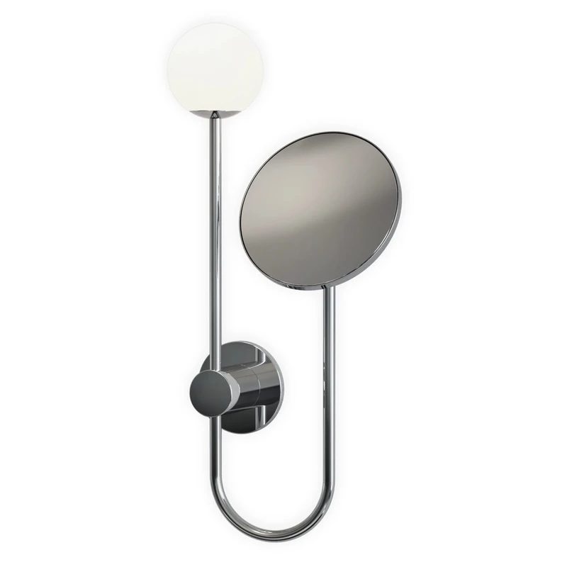 Astro Orb Bathroom Magnifying Mirror - IP44 Rated - (Polished Chrome), G9 Lamp, Designed in Britain - 1424001-3 Years Guarantee