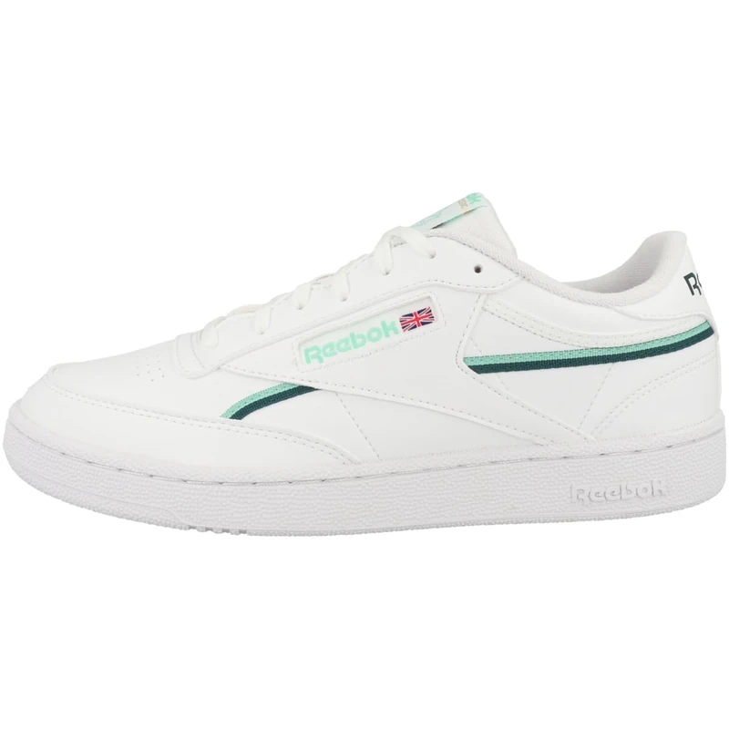 Reebok Men's Club C 85 Vegan Trainer, FTWR White/hint Mint/Midnight Pine, 4.5 UK
