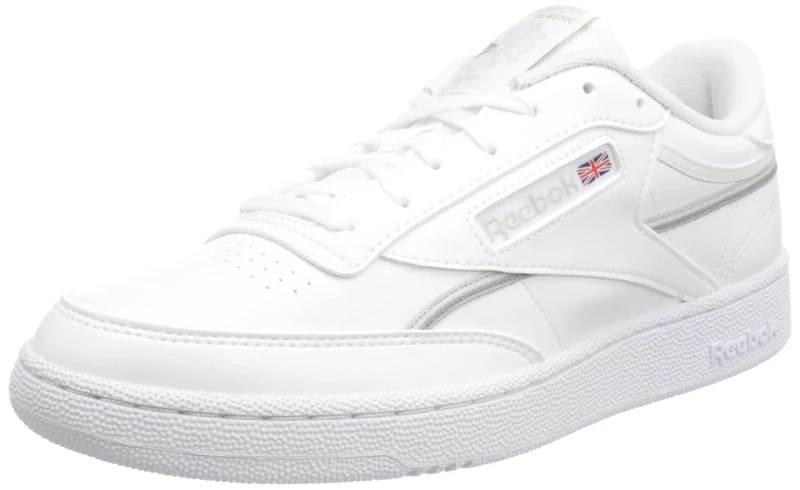 Reebok Men's Club C 85 Vegan Trainer, FTWR White/Pure Grey 2/Pure Grey 4, 5 UK