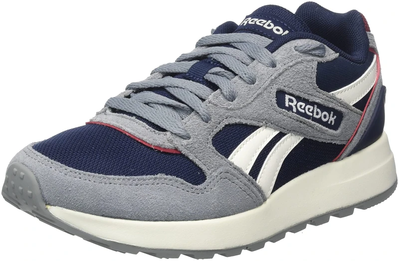 Reebok Men GL1000 Sneaker, Vector Navy/Chalk/Classic Burgundy, 3