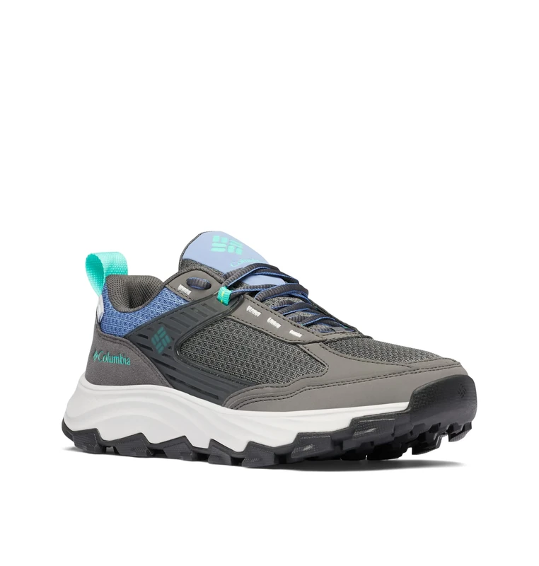 Columbia Women's Hatana Max Outdry Waterproof Low Rise Hiking Shoes, Grey (Dark Grey x Electric Turquoise), 7 UK