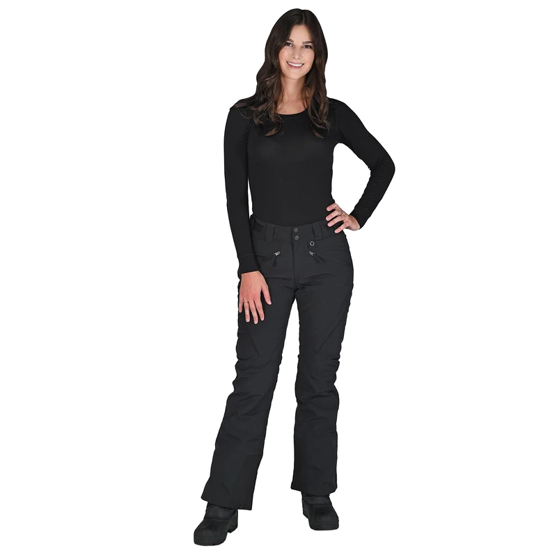 ARCTIX Women's Mountain Premium Mesh-Lined Snowboard Cargo Pants, Black, X-Large Short