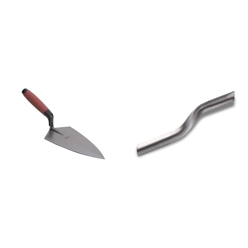 Marshalltown 19/10d Trowel - Red Durasoft Handle & 80 Brick Jointer 1/2in and 5/8in