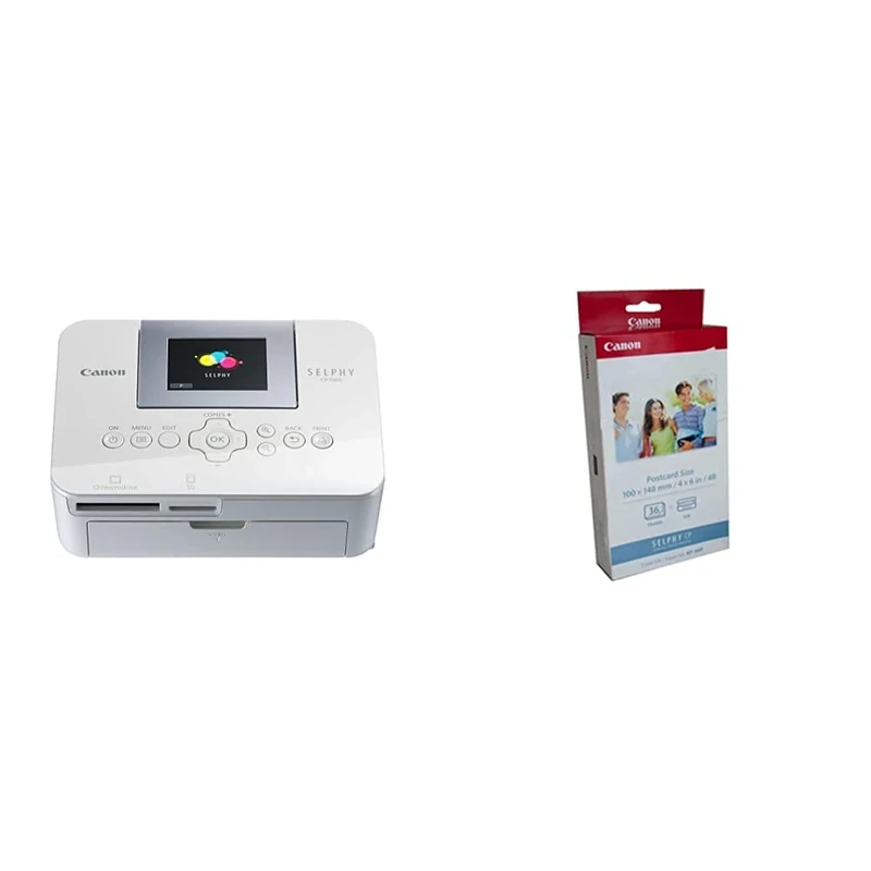 Canon SELPHY CP1000 Photo Printer & KP-36IP SELPHY Colour Inkjet Cartridge and Papers CO04703