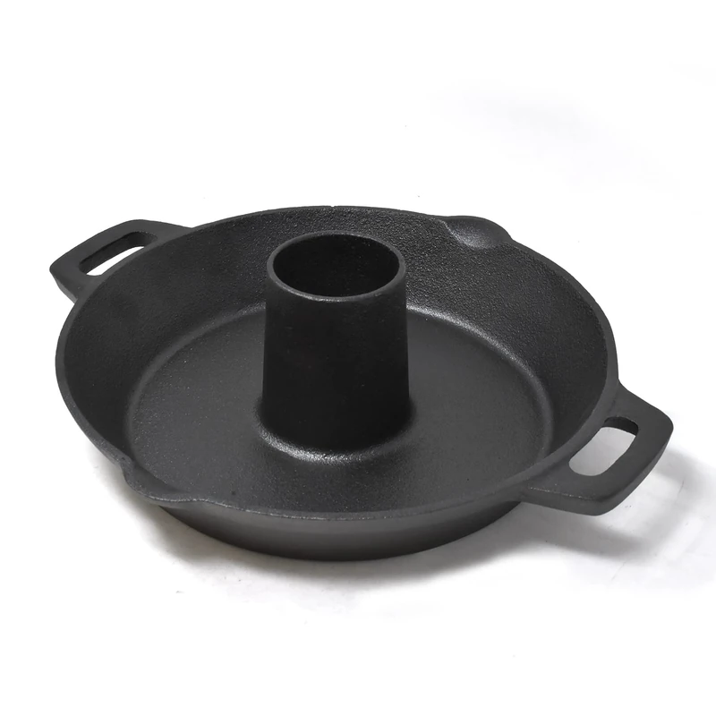 Joeji's Kitchen Chicken Roaster Stand Cast Iron BBQ or Oven Rotisserie Stand for Beer Can Chicken Poultry Beef Kebabs & More